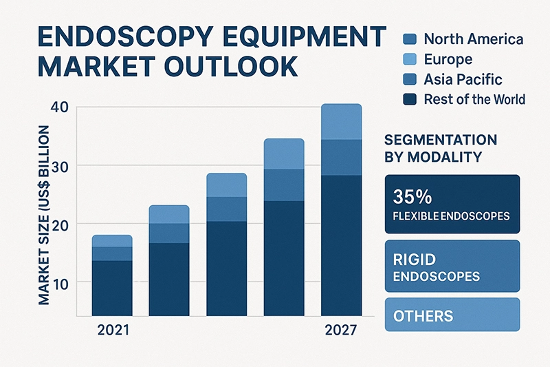 Flexible endoscope price and procurement outlook infographic