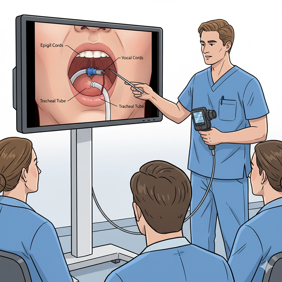 Video laryngoscopy procedure