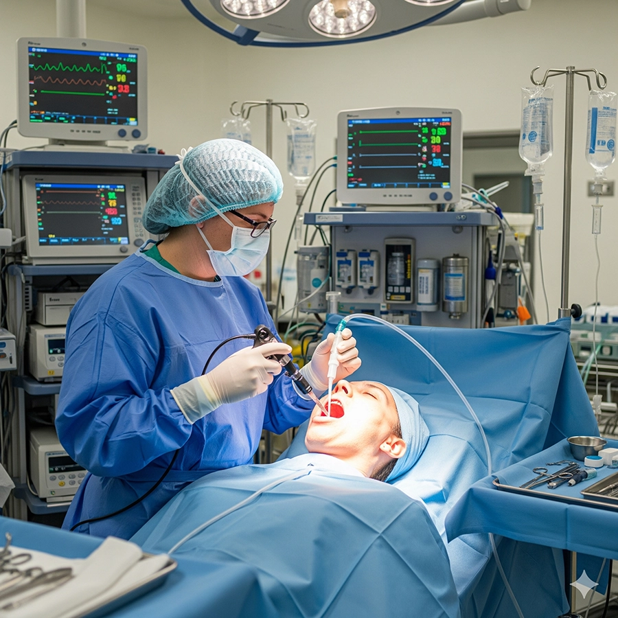 Laryngoscopy procedure for airway management