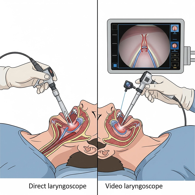direct laryngoscope vs video laryngoscope comparison
