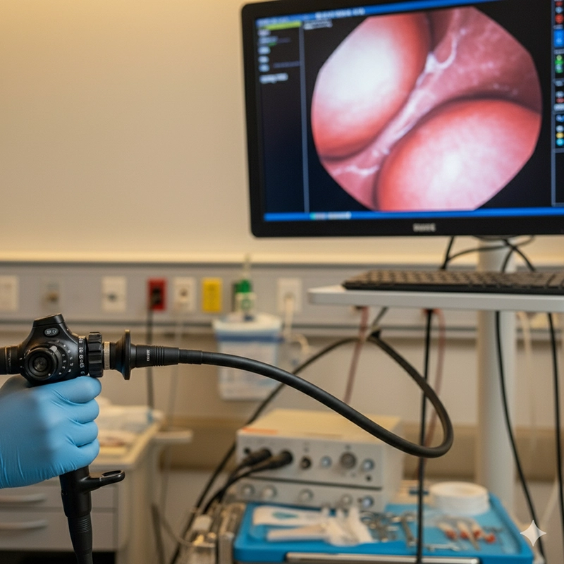 Flexible bronchoscope equipment with video processor