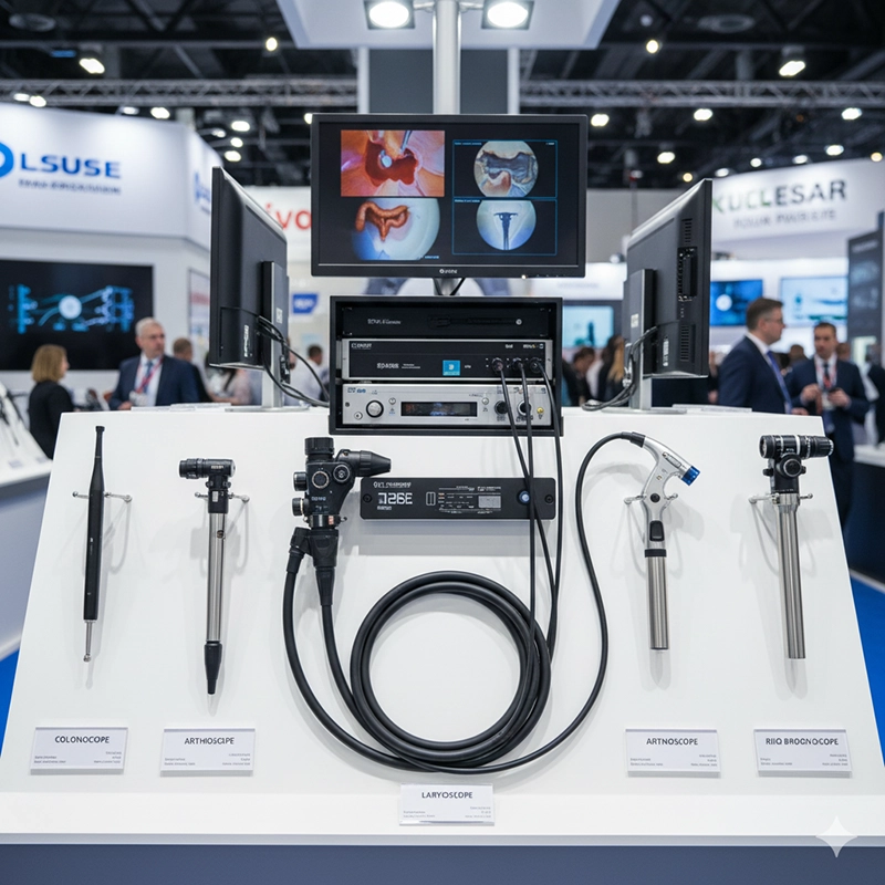 Various endoscopes including bronchoscope colonoscope hysteroscope arthroscope
