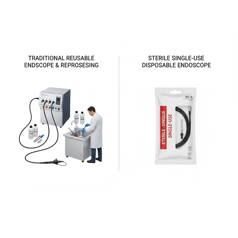 Comparison of reusable and disposable endoscope systems