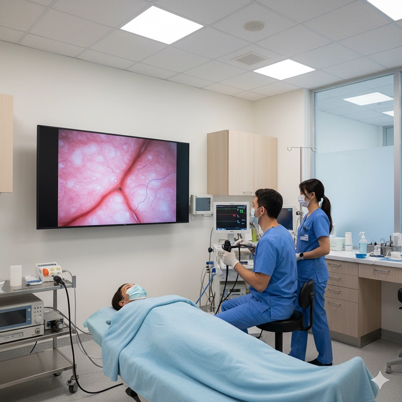 colonoscope examination in hospital