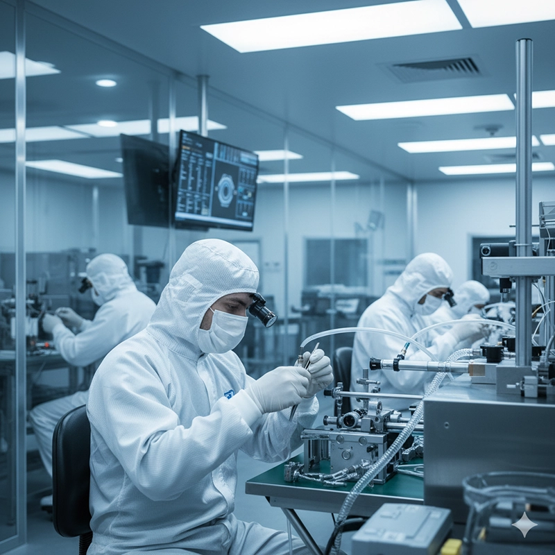 endoscope manufacturing company production line