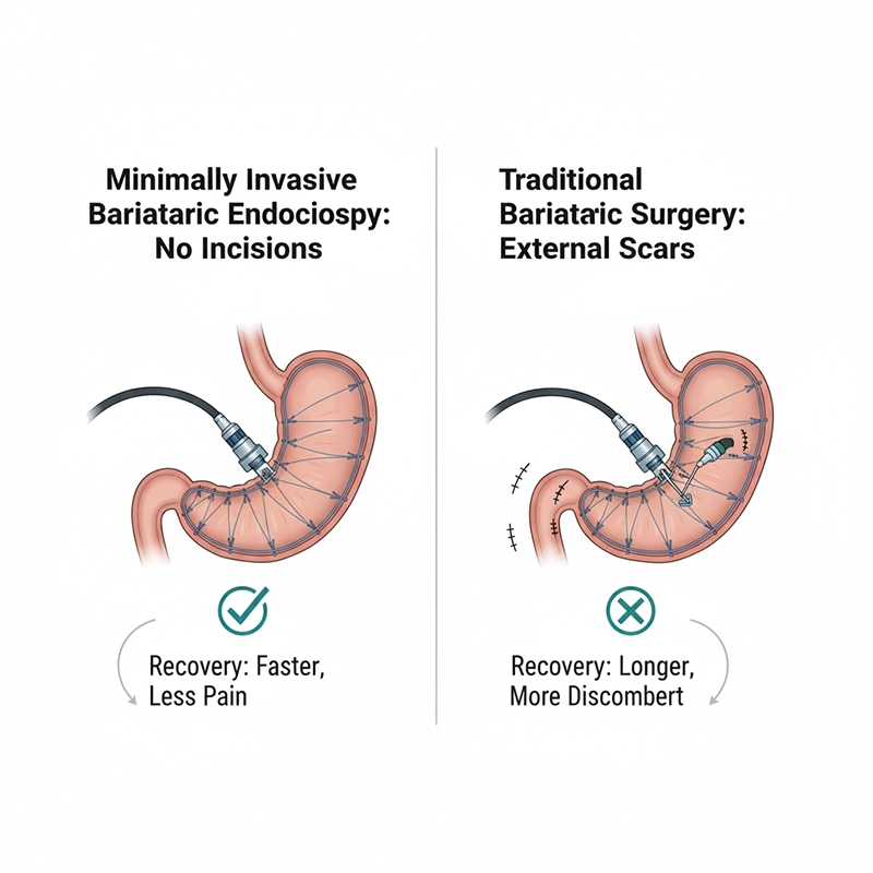 bariatric endoscopy vs bariatric surgery comparison