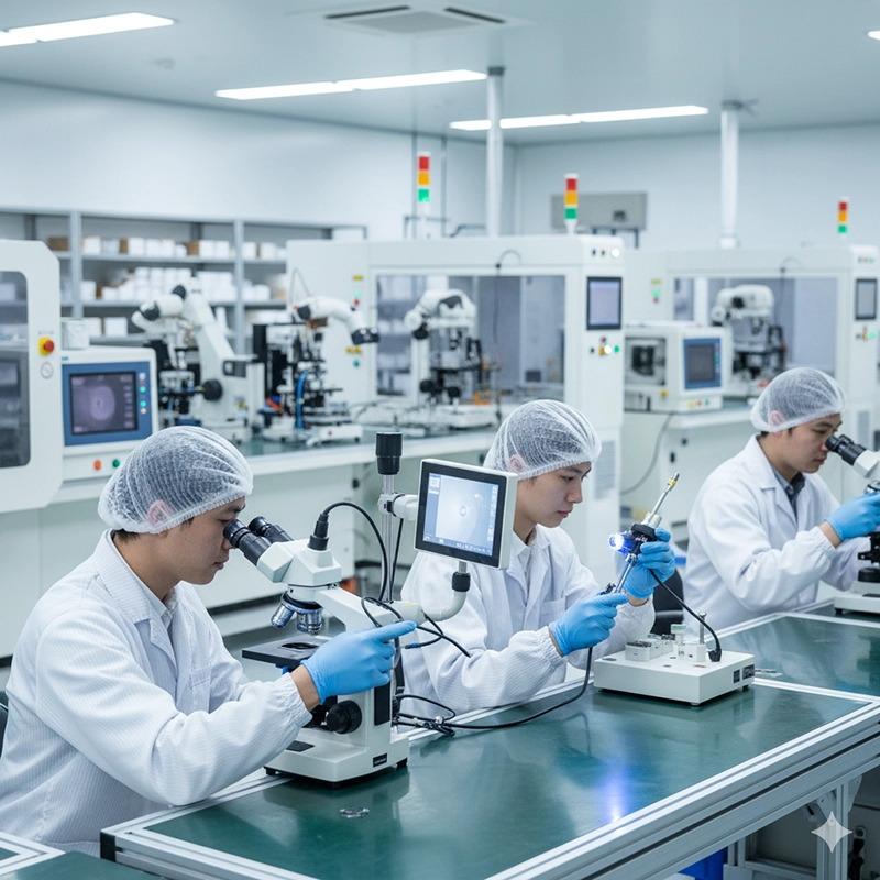 laparoscope factory manufacturing process quality control