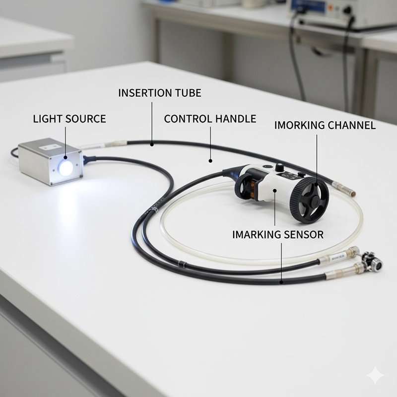 medical endoscope components light source control handle imaging system