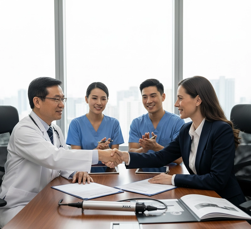 Hospital signing procurement agreement with XBX endoscope supplier