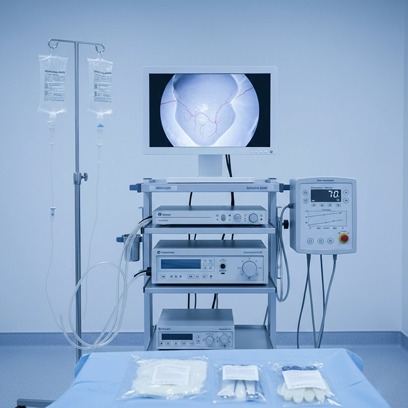 hysteroscopy machine imaging workflow in an operating room