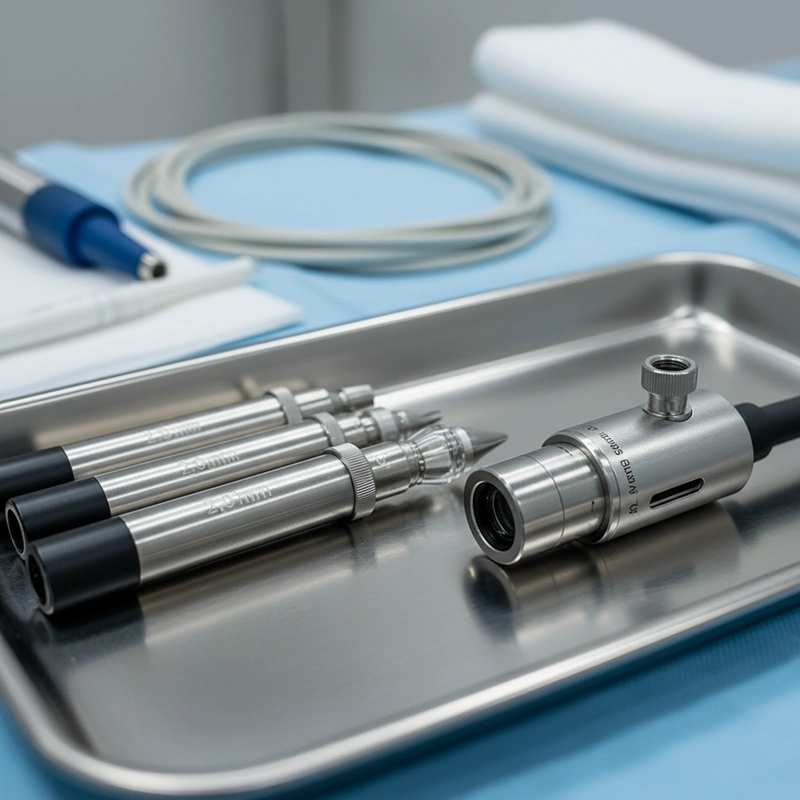 uterine endoscopy system optics with rigid telescope and flexible hysterovideoscope