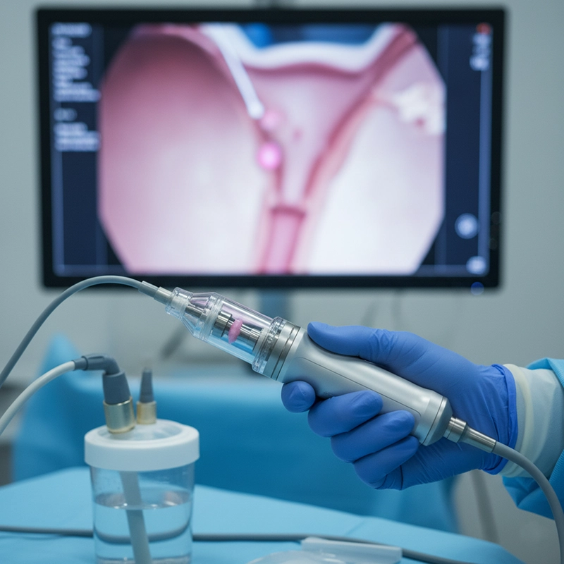 mechanical hysteroscopic tissue removal system for uterine polyps