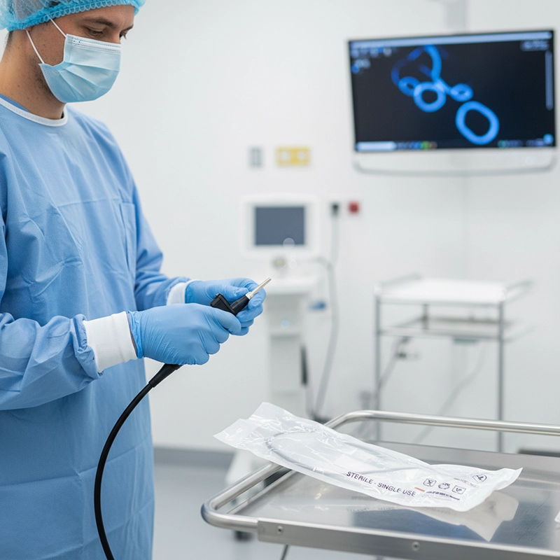 disposable medical endoscope in hospital setup