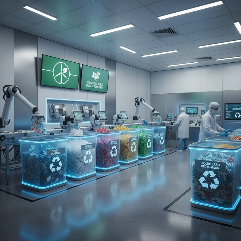 recycling disposable medical endoscope materials